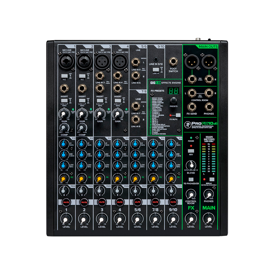 Consola de Mezclas Mackie ProFX10v3 profesional