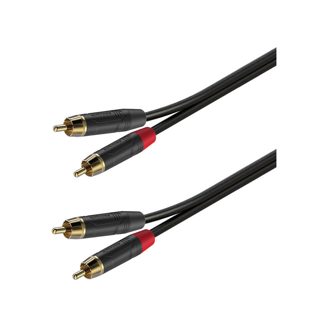 Roxtone GPTC160L1 Cable de Audio Profesional Rca-Rca 1mts