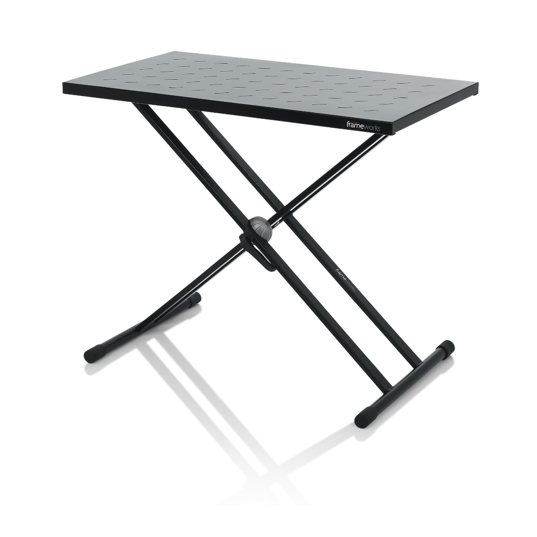 Gator GFW-UTL-XSTDTBLTOPSET Mesa DJ y Soporte de Teclado Estilo X