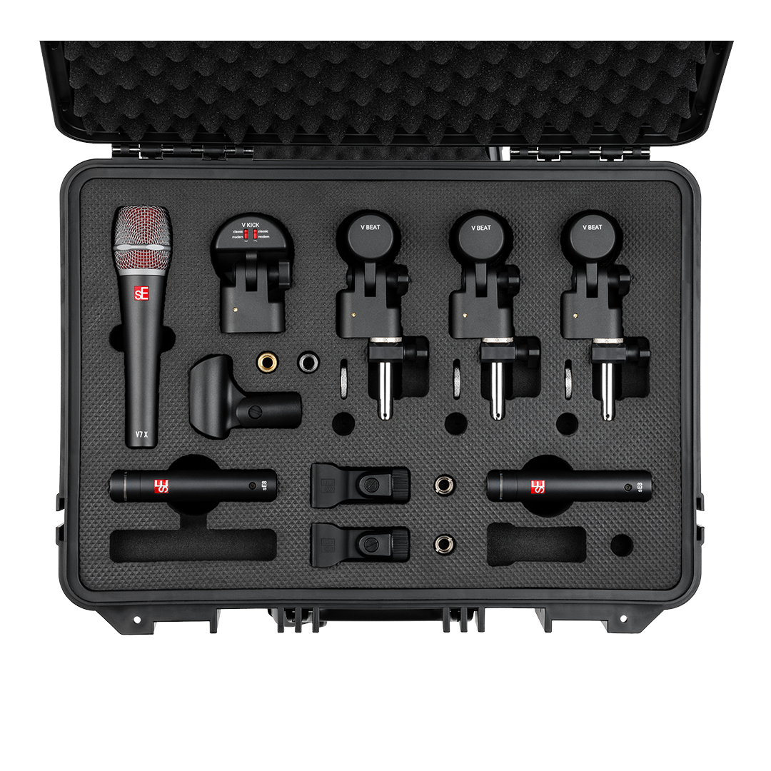 SE Electronics V PACK ARENA Kit profesional de micrófonos para Batería (7 Piezas)