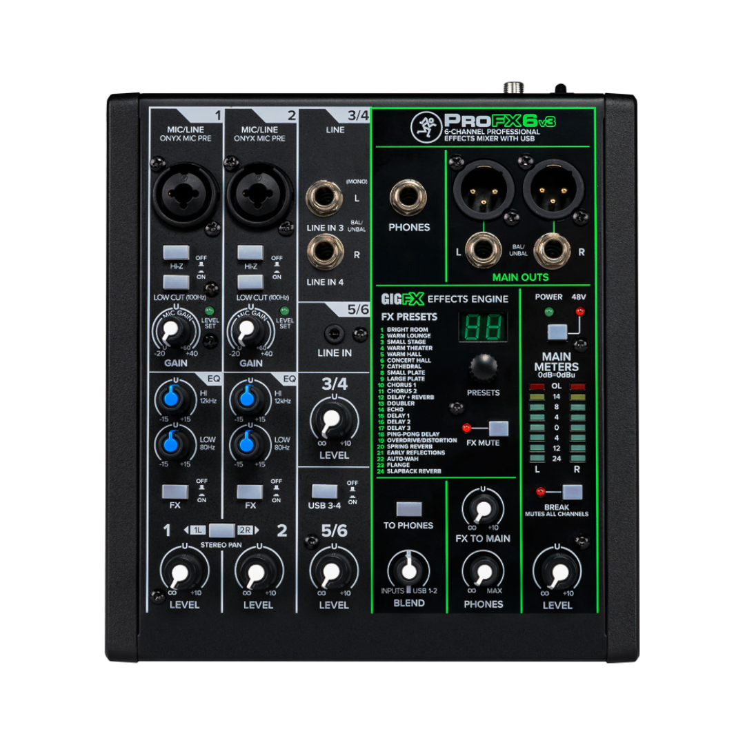 Mackie PRO-FX6V3 Consola Profesional de 6 Canales con USB y Efectos - Imagen 2