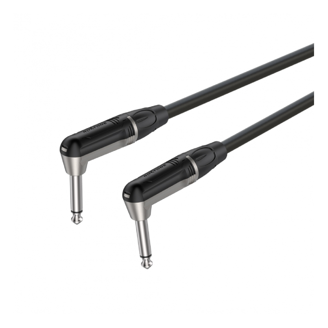 Roxtone DGJJ130L03 Cable Profesional Plug 1/4" Mono Angulado-Plug 1/4" Mono Angulado 0.3mts