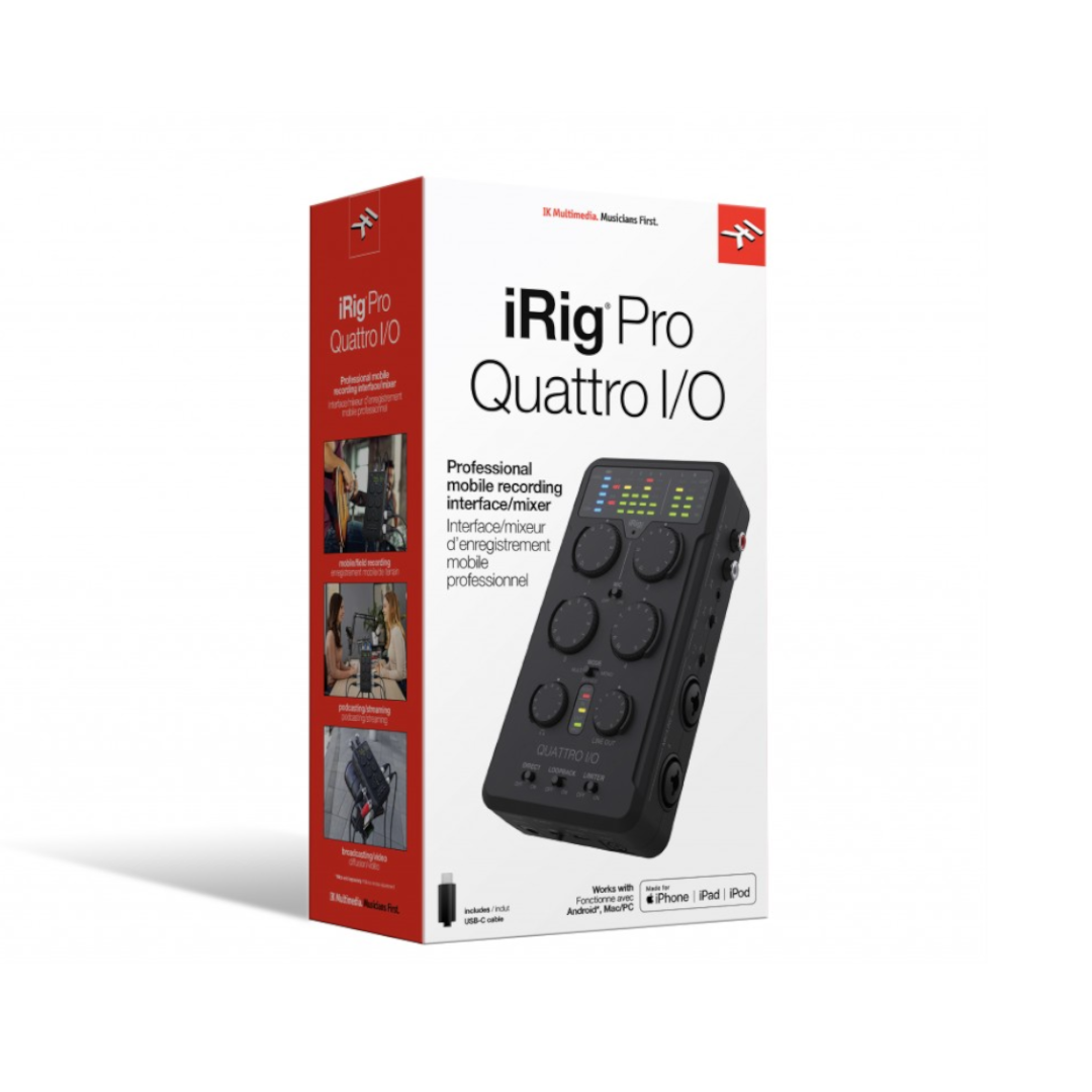 IK Multimedia IRIG-PRO QUATTRO I/O Interfaz de Audio y Midi Portatil - Imagen 6