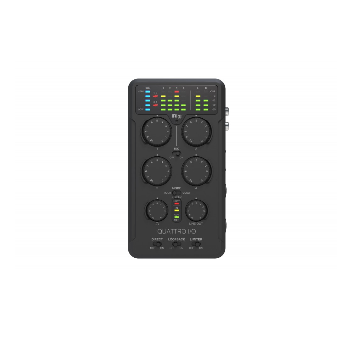 IK Multimedia IRIG-PRO QUATTRO I/O Interfaz de Audio y Midi Portatil