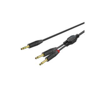 Roxtone GTPC130L2 Cable Profesional 1/4" Estéreo-Dual 1/4" Mono 2mts