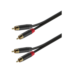 Roxtone GPTC160L6 Cable de Audio Profesional Rca-Rca 6mts