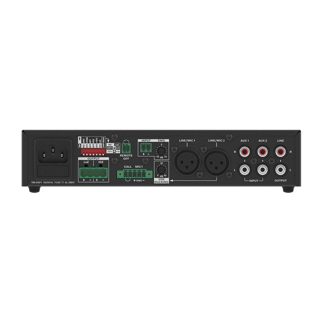 Dynacord U240-1M Amplificador Mezclador de Línea de 240W para Instalaciones de Audio Comercial - Imagen 2
